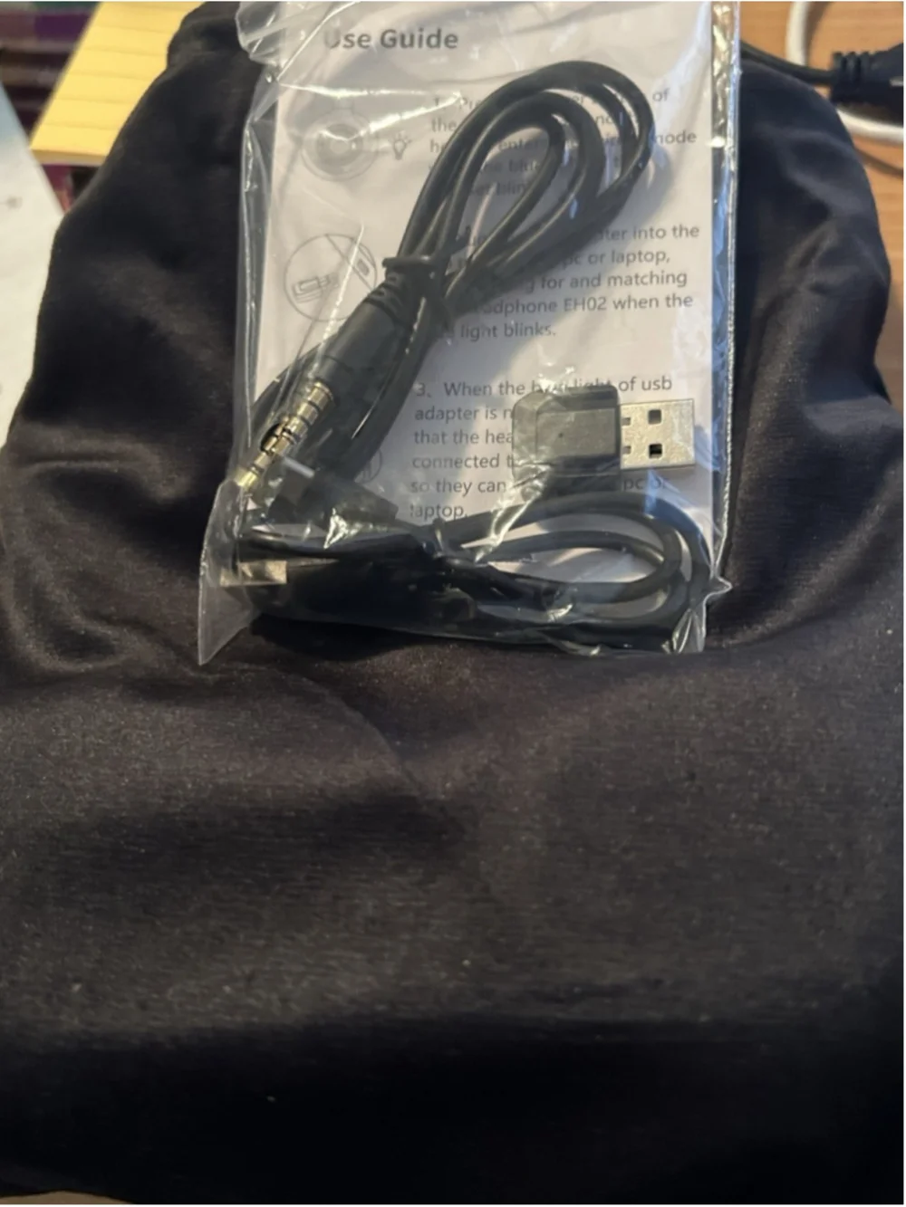 Headset Haimqishi Computer EH02 Wired & Wireless Connection Over the Ear